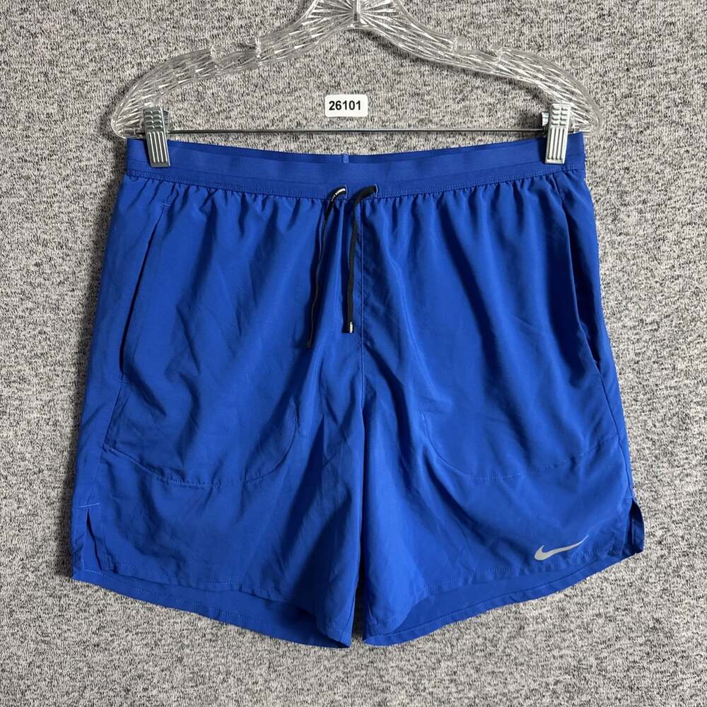 Nike Men's Size Medium Solid Blue Flex Stride 7" Inseam Lined Activewear Shorts